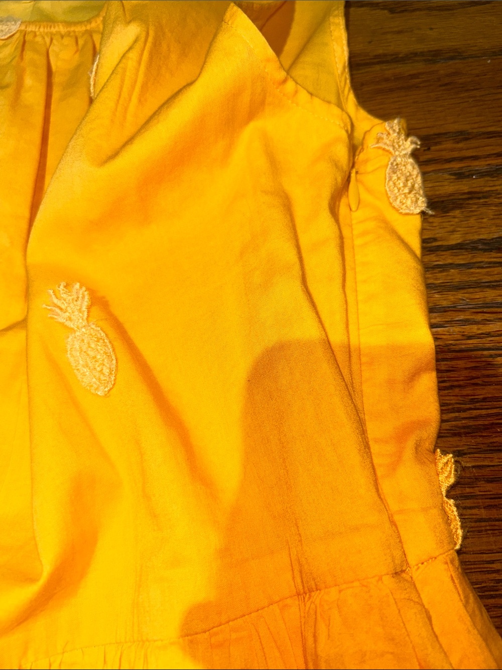 J. Crew Yellow Pineapple Embroidered Sleeveless Dress - Picture 2 of 7
